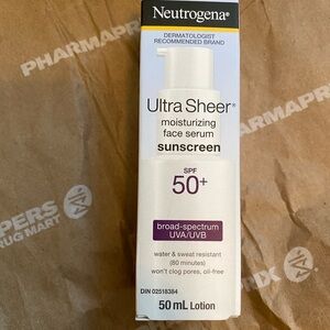 NIB NEW Neutrogena Ultra Sheer Moisturizing Face Serum Sunscreen SPF 50+
